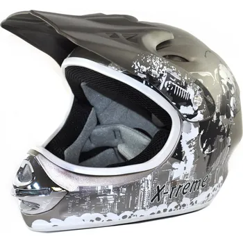 Helma na motorku Dětská helma Xtreme- Šedá XL