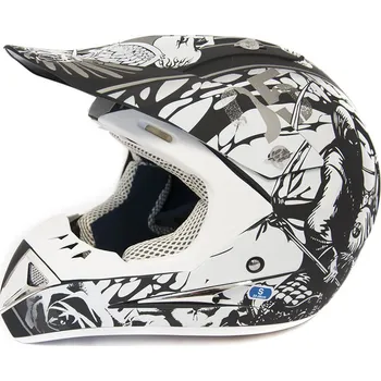 Helma na motorku Motocrossová přilba Heipe H1 Skull- Černá XL