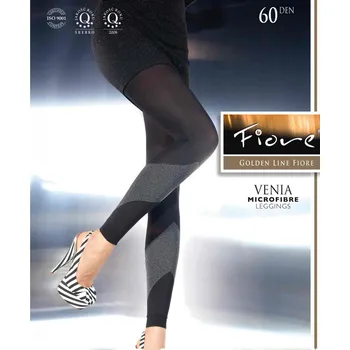 Dámské legíny VENIA 60den-leginy FIORE coral-cihlové 3-M (vzorované leginy )