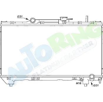 Chladič motoru Chladič vody TOYOTA Carina E (T19) 03.92-08.97 LP.0000.1620.93-162093 - DOPRAVA ZDARMA