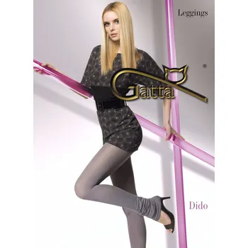 Dámské legíny DIDO-leginy Gatta melange nero-černé 3-M (leginy typu melange s nabranou dolní částí nohavice)