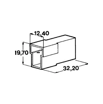 Auto elektroinstalace Kryt na 2 kolíky 6,3mm bílý T (pro dutinku 427926)