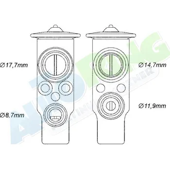 Ventil klimatizace Expanzní ventil klimatizace PEUGEOT 406 (8xx) 09.95-02.99 LP.0000.2881.00-288511 - DOPRAVA ZDARMA