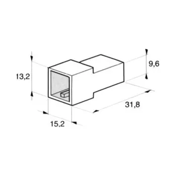 Auto elektroinstalace Kryt na 2 kolíky 6,3mm bílý (pro dutinku 427926)