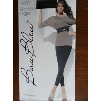 Dámské legíny MICRO PLUSH 240den-leginy BasBleu black-černé 3-M (leginy z mikrovlákna)