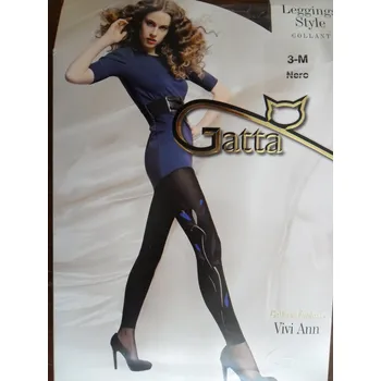 Dámské punčochy VIVI ANN 02 40den-punčochové kalhoty Gatta nero-černé (punčochové kalhoty imitující leginy)
