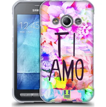 Pouzdro na mobilní telefon HEAD CASE silikonový obal na mobil Samsung Galaxy Xcover 3 Láska a květy Ti Amo (Kryt, pouzdro gelové HEAD CASE na mobil Samsung Galaxy Xcover 3 Láska a květy Ti Amo)