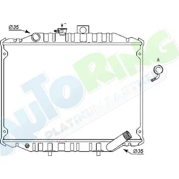 Chladič motoru Chladič vody MITSUBISHI L300 (P0xW-P2xW) 05.86-03.94 LP.0000.1633.73-163373 - DOPRAVA ZDARMA