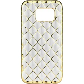 Pouzdro na mobilní telefon Silikonový obal LUXURY GEL CASE na mobil Samsung Galaxy S6 G920F zlatá (Pouzdro gelové LUXURY GEL CASE na mobil Samsung Galaxy S6 G920F vzor zlatý odstín kosočtverce, kostičky zlatá)