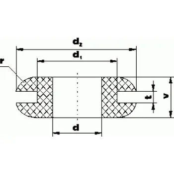 Auto elektroinstalace Průchodka gumová 5/8 mm (pro plech 1 mm)