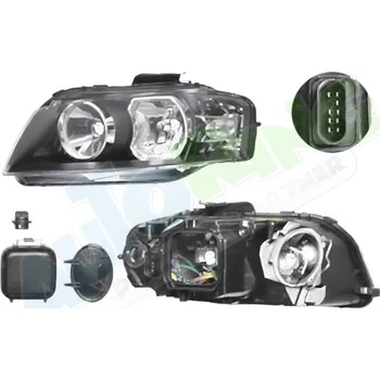 Přední světlomet Hlavní světlomet AUDI A3 (8P) 05.03-05.08 LA.0000.8411.71-54505 - DOPRAVA ZDARMA