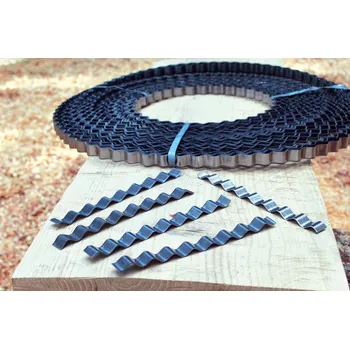 Kovová spona proti praskání dřeva 50m (IT-78002) (Kovová spona omezující praskání kmenů stromů. Rozměr kovových spon umožňuje použít na kmeny i různé řezivo. Síla 1mm, šířka 15mm.)