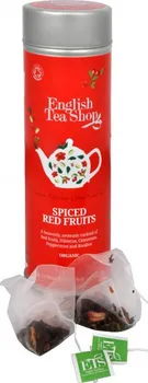 Čaj English Tea Shop Čaj kořeněné červené ovoce - plechovka s 15 bioodbouratelnými pyramidkami