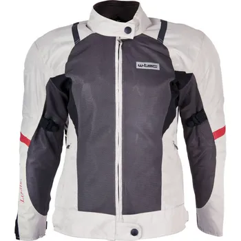 Moto bunda W-Tec Lucina šedá/krémově bílá