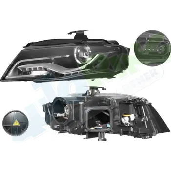 Přední světlomet Hlavní světlomet AUDI A4 i S4 (B8) 2008-2012 LA.0000.8408.31-57706 - DOPRAVA ZDARMA