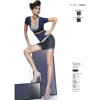 Kalhotky SELENA ŠORTKY 200den-BasBleu indygo jeans 3-M (jeans šortky s kapsami na přední i zadní části)