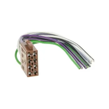 Auto elektroinstalace Konektor ISO repro osazený dutinkami a vodiči (Adapter ISO repro část hnědý)