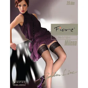 Dámské punčochy Fiore Milena 20 den Punčochy natural-tělové 2-S (samodržící punčochy s krajkou)