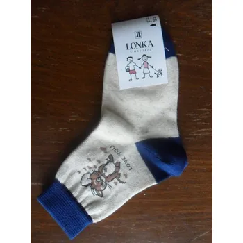 EMIR-dětské ponožky LONKA béžové 26-29(17-19) (dětské ponožky s obrázkem myšky)