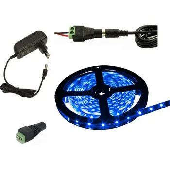 LED páska Light LED pásek 3528 60LED/m IP65 4.8W/m modrá, 5m, komplet (LED pásek komplet 3528 24W 5 metrů)