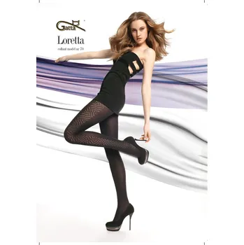 Dámské punčochy Gatta Loretta 70 50 den Punčochové kalhoty nero-černé (vzorované punčochové kalhoty bez vyznačeného sedu)