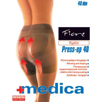 Dámské punčochy PRESS UP 40den-punčochové kalhoty Fiore mocca-čokoládové 4-L (zpevnující linii břicha,boků a zvedající hýždové partie)