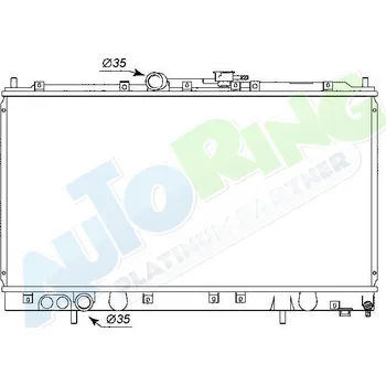 Chladič motoru Chladič vody MITSUBISHI Galant (EA0) 08.96-2004 LP.0000.1663.16-166316 - DOPRAVA ZDARMA
