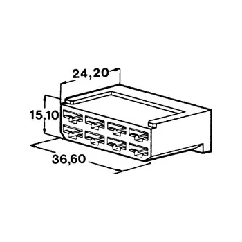 Auto elektroinstalace Kryt na 8 dutinek 6,3mm bílý (pro dutinku 427907 + 427908)
