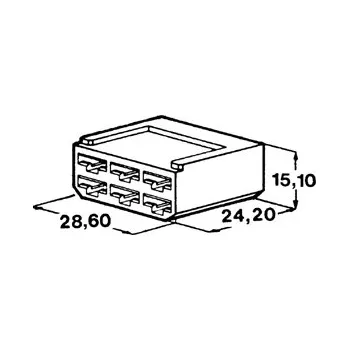 Auto elektroinstalace Kryt na 6 dutinek 6,3mm bílý (pro dutinku 427907 + 427908)