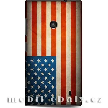 Pouzdro na mobilní telefon HEAD CASE obal na mobil Nokia Lumia 520 Americká vlajka (Pouzdro, kryt na mobil Nokia Lumia 520 Amerika vlajka modrá červená)