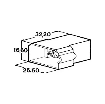 Auto elektroinstalace Kryt na 4 kolíky 6,3mm bílý (pro dutinku 427926)