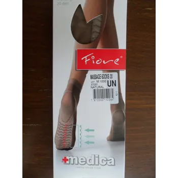 Dámské punčochy Fiore massage ponožky 20den black-černé uni (ponožky s masáží chodidel)