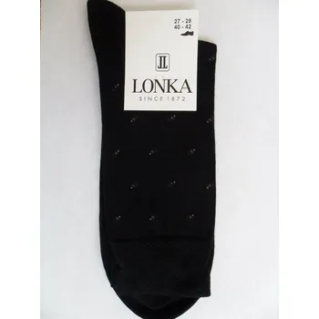 Pánské ponožky DARONUS-pánské ponožky LONKA modré 41-42(27-28) (pánské ponožky z mercerované bavlny a celoplošným vzorem)