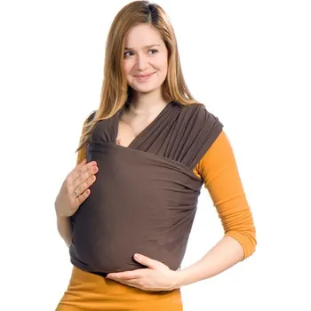 Šátek na nošení dítěte Liliputi elastický šátek tmavě hnědý