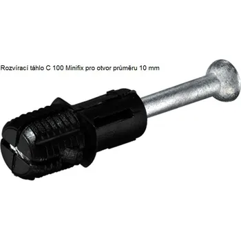 Nábytkové kování Rozvirací táhlo Minifix C 100 pro otvor 10 mm délka 34 mm