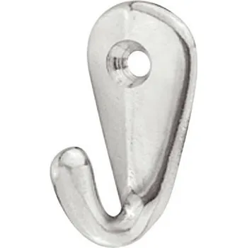 Nábytkové kování Šatní hliníkový háček s 1 otvorem