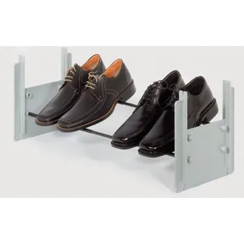 Police na boty stohovatelná plastové díly černé