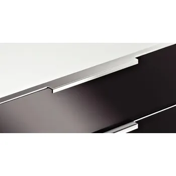 Nábytkové kování Nábytková úchytka do hrany, leskle chromovaná délka 395 mm