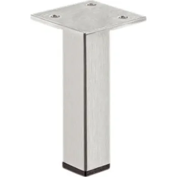 Nábytkové kování Nábytková nerez noha,bez výškového nstavená výška 80 mm