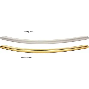 Nábytkové kování Ocel. úchytka oblouková matný nikl, délka 148 mm