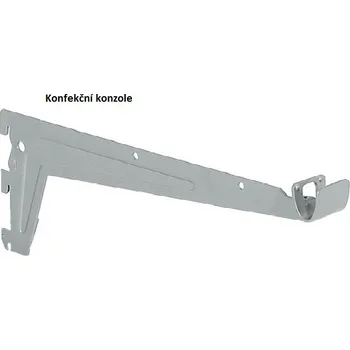 Nábytkové kování Konzole a držáky zboží konfekční konzole - bílá