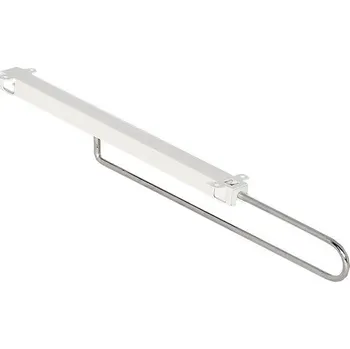 Nábytkové kování Výsuvný šatní věšák, nosnost 10kg bílý, délka 450mm