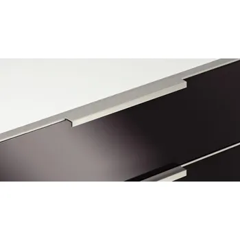 Nábytkové kování Nábytková úchytka do hrany, v barvě nerezu délka 395 mm