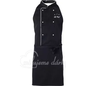 Kuchyňská zástěra černá kuchyňská zástěra Le Chef Paul Bocuse