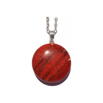 Přívěsek Jaspis červený přívěšek čočka