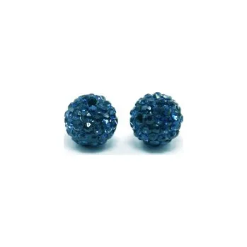 Dětské navlékací korálky Korálek shamballa sv.modrozelený 10mm (1ks)