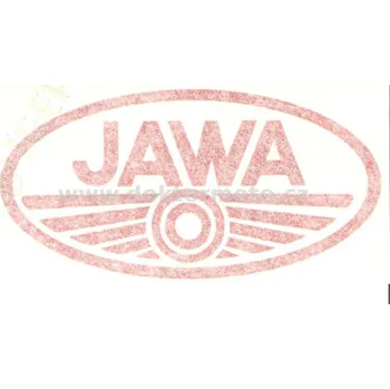 Samolepicí dekorace na vozidlo Nálepka JAWA - červená 100x50