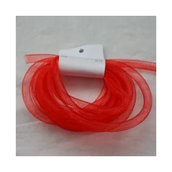 Síťka na korálky (modistická dutinka) 8mm 2,5m červená