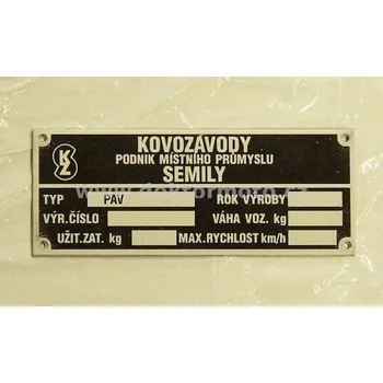 Štítek typový PAV