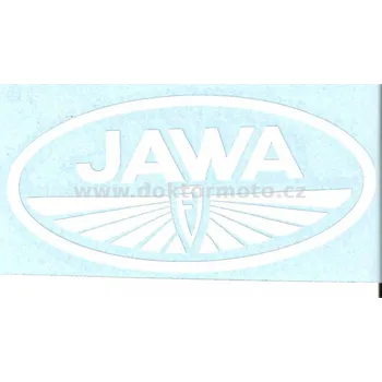Nálepka JAWA FJ - bílá 100x50